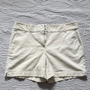 LOFT Women's Cream Riviera Shorts 6 inch inseam